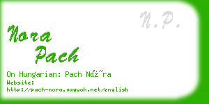 nora pach business card